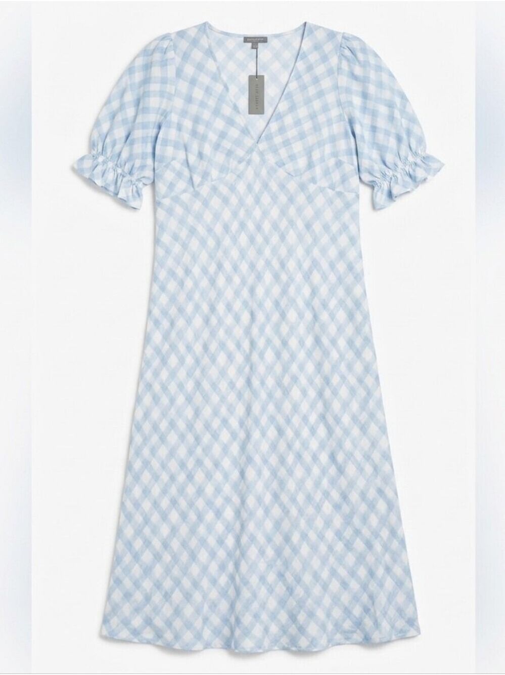 NWT 3X Anthropologie Eniya Linen Blend Short-Sleeve V-Neck Slip Maxi Dress